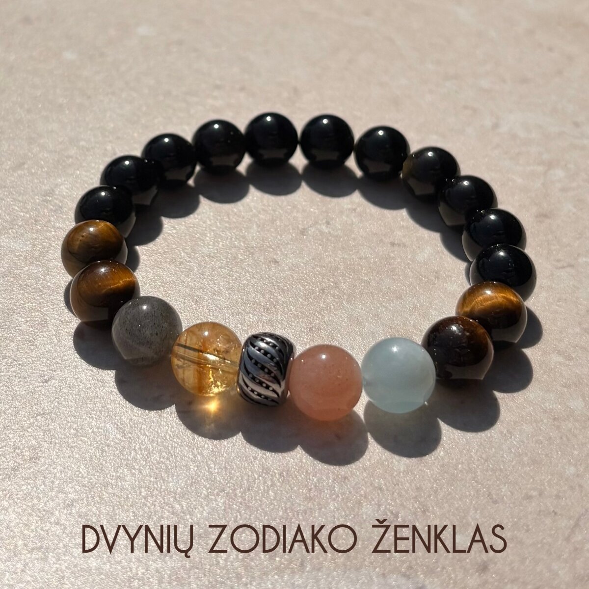 Natūralių mineralų apyrankė dvynių zodiako ženklo atstovui 1 Natūralių mineralų apyrankė dvynių zodiako ženklo atstovui 1