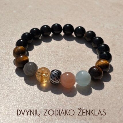 Natūralių mineralų apyrankė dvynių zodiako ženklo atstovui 1 Natūralių mineralų apyrankė dvynių zodiako ženklo atstovui 1