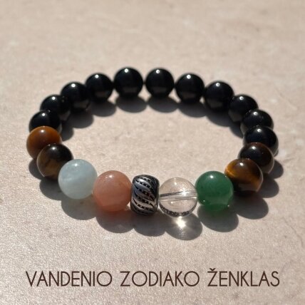 Natūralių mineralų apyrankė vandenio zodiako ženklo atstovui Natūralių mineralų apyrankė vandenio zodiako ženklo atstovui