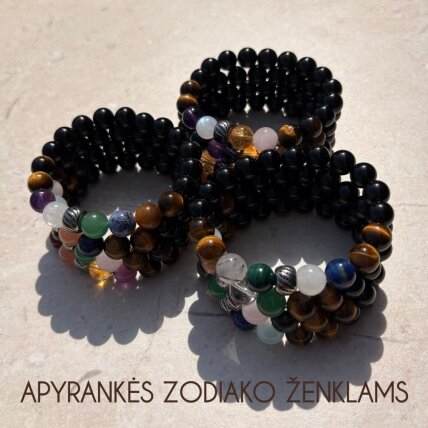 Natūralių mineralų apyrankė žuvų zodiako ženklo atstovui 2