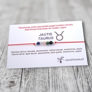 Red thread bracelet for Taurus zodiac sign