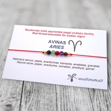 Red thread bracelet for Aries zodiac sign 1